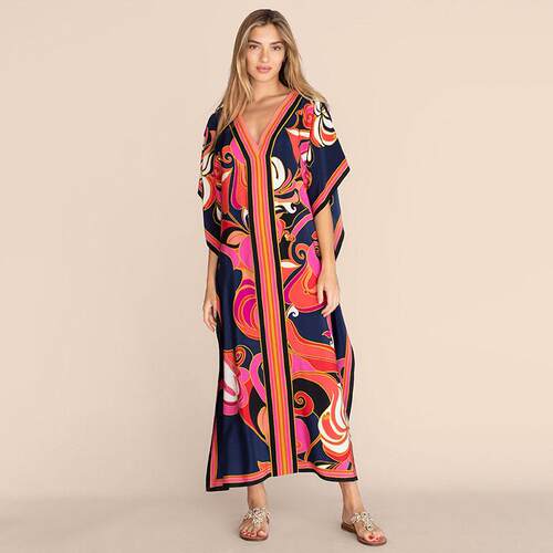 Kaftan Dress Over Size Women Beach Dress ver Up Summer Cloth