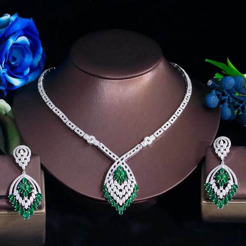 ThreeGraces Gorgeous Green Cubic Zirconia Silver Color Niger