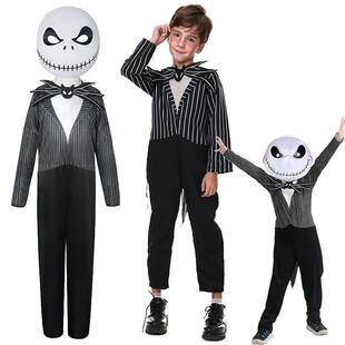Jack Cosplay Scary Skellington Cosplay Costume for Kids Boys