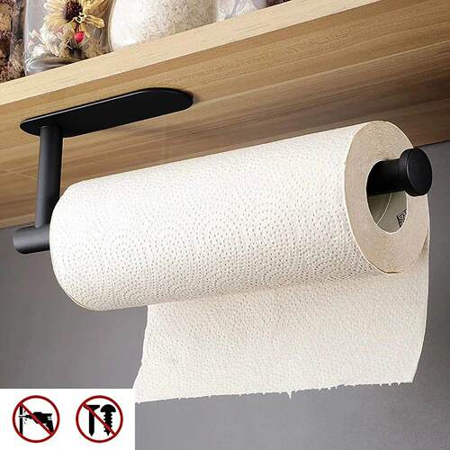 Kitchen Paper Towel Holder Adhesive Tissue Hanger Toilet Rol