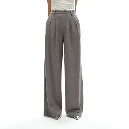 1747 松驰感神裤_羊毛混纺慵懒百搭阔腿休闲显瘦空气裤