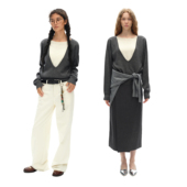 1747 澳洲美利奴羊毛_致敬90S老钱风假两件V领撞色毛衣