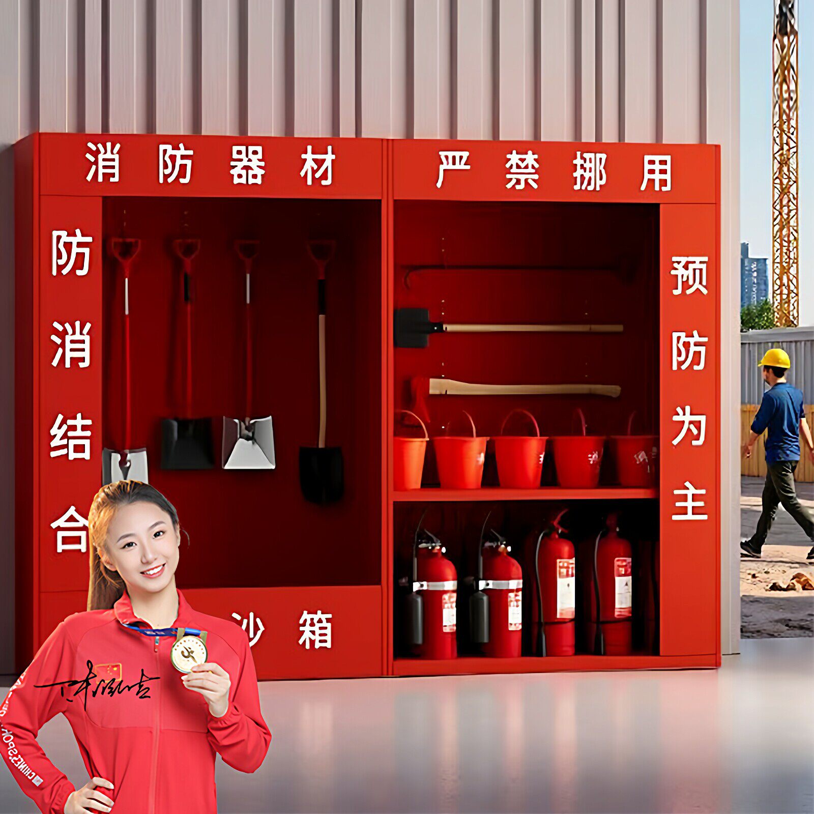 建筑工地消防柜微型站灭
