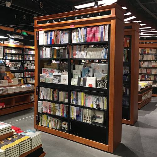 定制高档实木钢制书架学校阅览室西西弗图书馆档案店单双面展示架