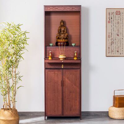 佛龛新中式立柜财神爷柜子观音关公神台供桌家用香案现代轻奢小型
