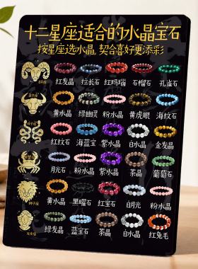 十二星座对应水晶宝石对照表装饰摆件水晶店桌面展示摆台