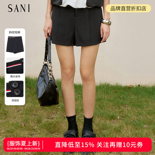 休闲通勤百搭短裤直筒休闲裤女