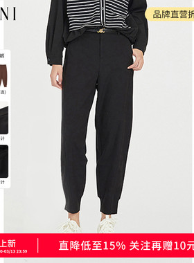 SANI奥莱特卖冬季舒适百搭束脚梭织休闲裤长裤通勤工装休闲裤女