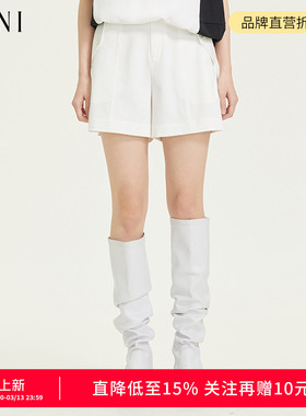 SANI奥莱特卖反季清仓特卖通勤半松紧腰舒适百搭休闲短裤女26春夏