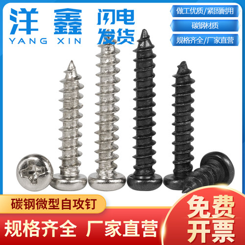 铁镀镍圆头黑色微型电子小螺丝