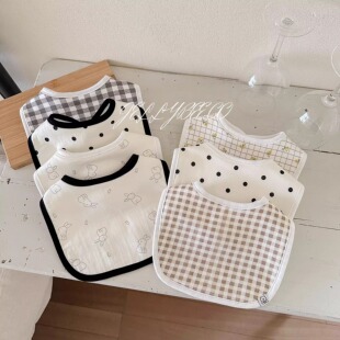 夏季ins韩风婴儿围嘴宝宝薄款纯棉婴儿口水巾A类棉新生儿U型围兜