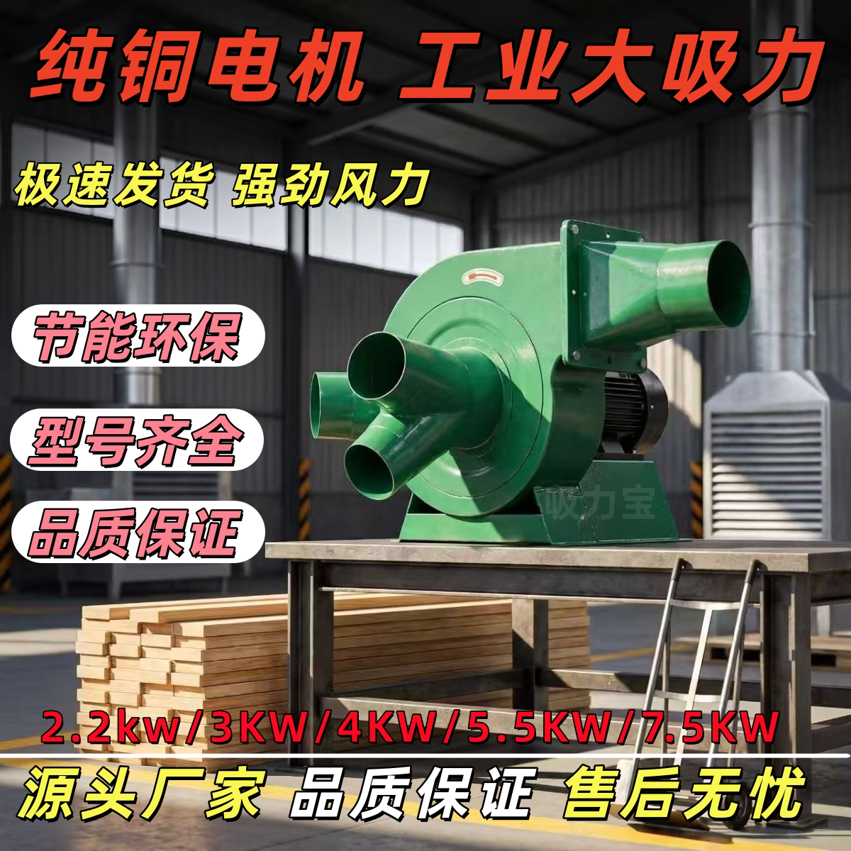 强劲风力节能环保纯铜电机