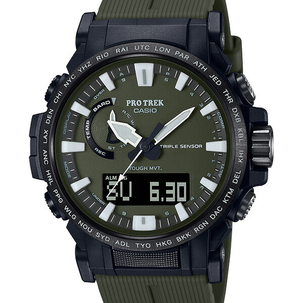 CASIO卡西欧Protrek男士手表 PRW-61Y-3JF运动登山露营表