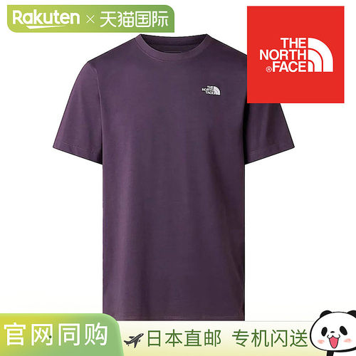 日本直邮The North Face 男士短袖圆领T恤带品牌标志——春夏秋三