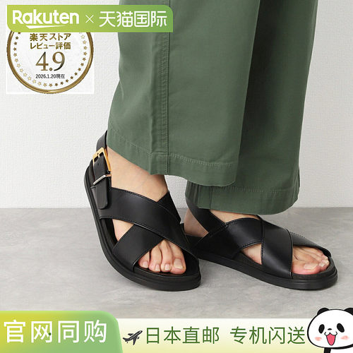 日本直邮THE ROW 女士黑色搭扣凉鞋 (f1462 sbf10)