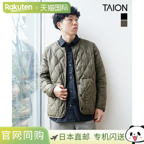 日本直邮TAION 圆领羽绒服软壳保暖时尚透气 TAION-104ALSBML-1