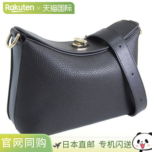 日本直邮FURLA 女士包袋单肩包折扣店黑色DANAE S 软质流浪包VITE