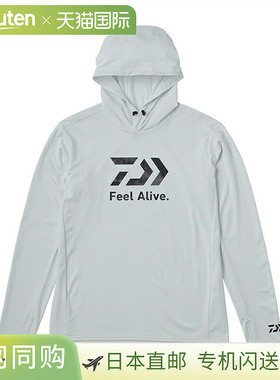 日本直邮Daiwa 女装 DE-3525 Feel Alive 干爽连帽衫 WL 浅灰色