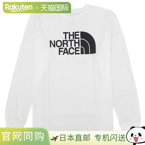 日本直邮The North Face 男士长袖纯棉T恤白色半圆顶T恤 NF0A811O