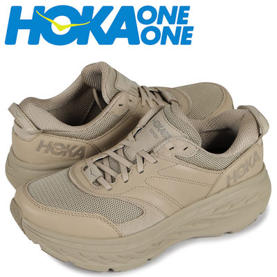 HOKA ONE ONE Bondi L运动鞋男士休闲室内室外散步属实米色 11105