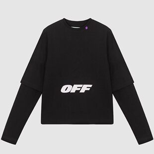 简约休闲百搭圆领套头卫衣 logo印花男长袖 现货OFF WHITE春夏新品