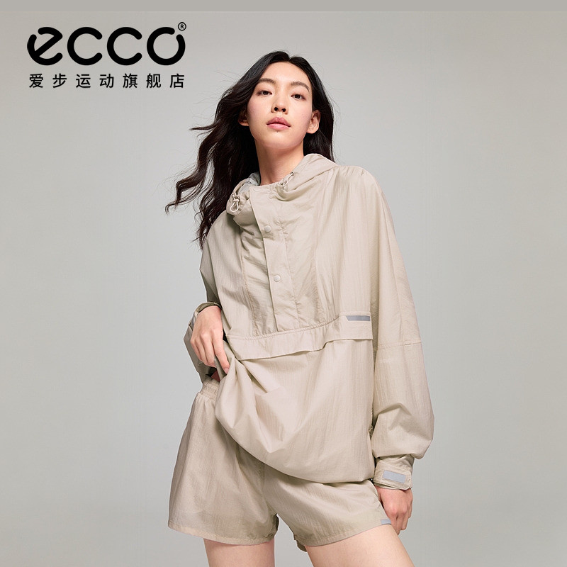 ECCO爱步 x NRL联名 春夏轻薄速干宽松连帽套头外套女EN261J061