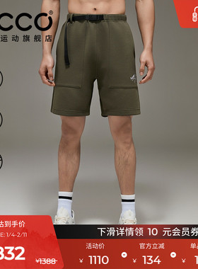 ECCOx白山联名胶囊系列休闲户外软壳裤短裤男女同款EW251P006
