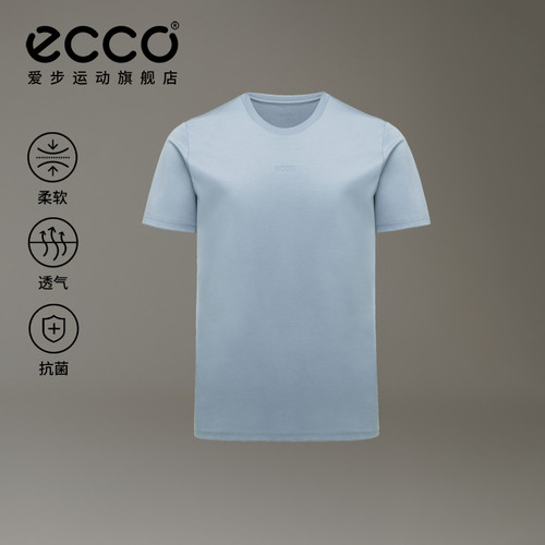 ECCO爱步短袖男士 2026新款夏纯色亲肤修身运动休闲T恤ES263T017M
