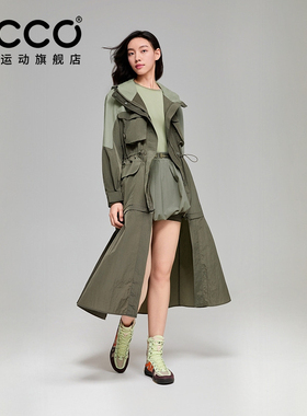 ECCO x NRL联名 26新时尚防风外套拆卸下摆运动风衣女款EN253J032