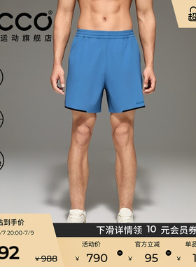 ECCO爱步短裤 春夏透气轻薄速干运动跑步裤子男EG261P034M