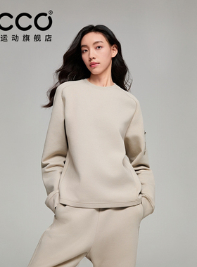ECCO x NRL联名 26新简约宽松女装卫衣运动休闲上衣女EN253SW003