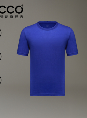 ECCO爱步T恤男士 26新夏季运动速干亲肤美利奴羊毛短袖ES261T021M