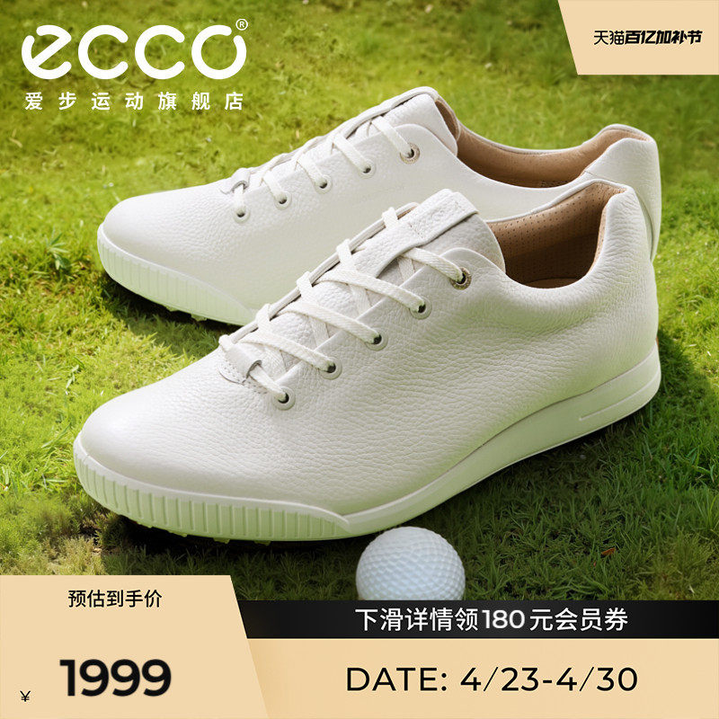 ECCO高尔夫鞋爱步 25新款男士牛皮缓震防滑 高尔夫复古街头150634
