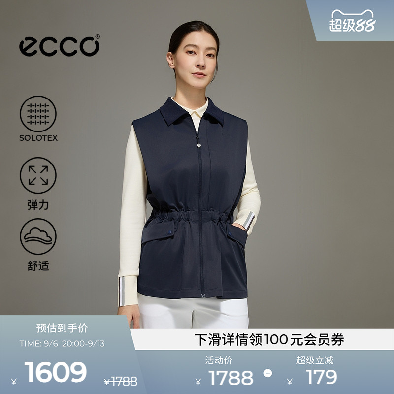 ECCO爱步高尔夫马甲女 26新夏季收腰无袖薄款休闲外套EG263J100F图片