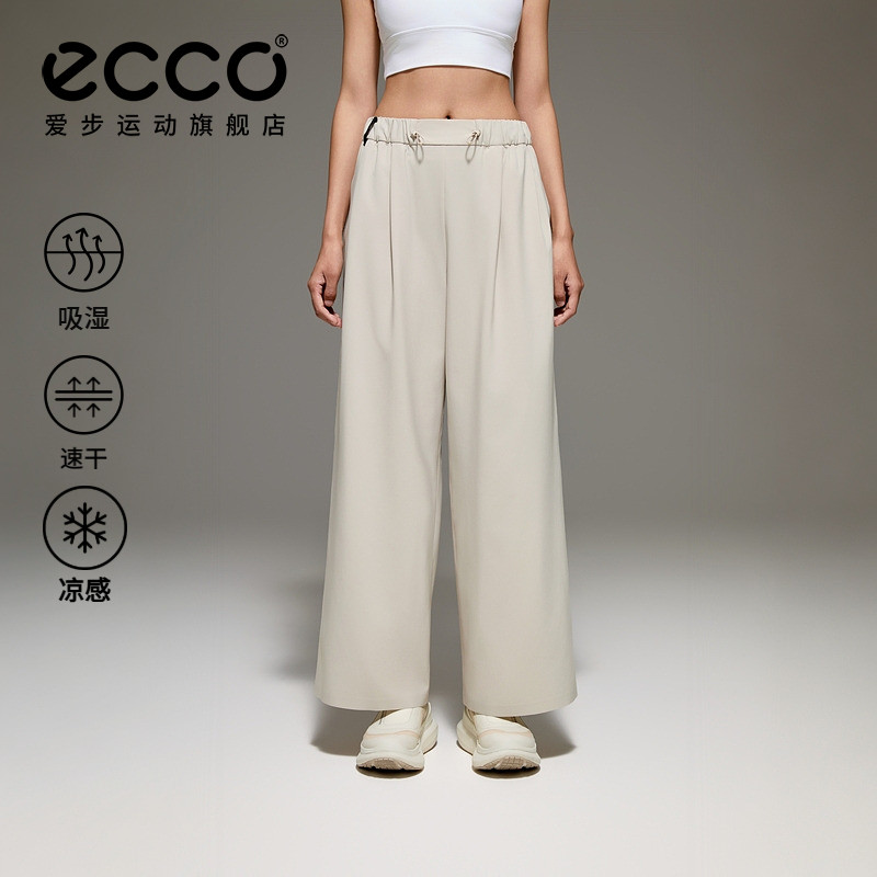 ECCO×白山联名 26新款吸湿速干户外休闲裤子直筒裤女款EW261P040