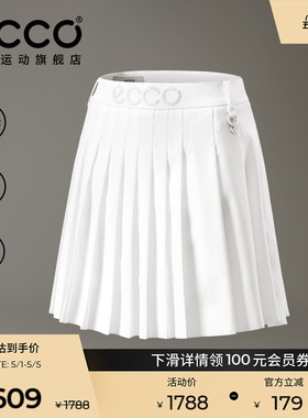 ECCO爱步高尔夫短裙 舒适弹力休闲百褶裙女士EG251SK001