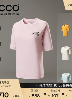 ECCO×白山联名系列 25新简约户外运动短袖男速干T恤女EW253T005