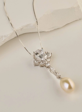 凌溪珠宝 | 权杖珍珠项链诸暨天然淡水珍珠春夏百搭爆闪通勤日常