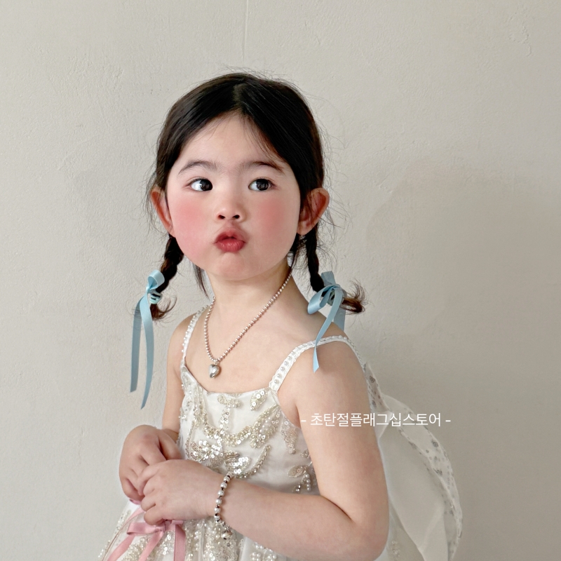 芭蕾风女孩蝴蝶结长飘带发圈儿童