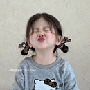 秋冬豹纹蝴蝶结儿童扎发头绳发夹头饰女童碎发发卡小女孩发饰发圈