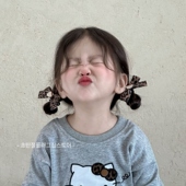 宝宝豹纹蝴蝶结儿童扎头绳蝴蝶结发夹头饰女童碎发发卡小女孩发饰