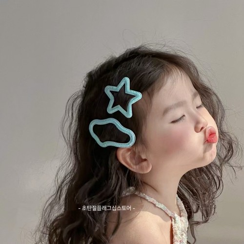 儿童云朵发夹女童星星发卡碎发夹