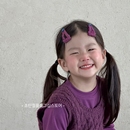 25秋冬毛绒紫色可爱小女孩复古三角头饰发卡儿童发饰女童发夹新款