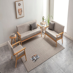 科技布沙发 小户型沙发简约现代沙发田园布艺双人单人客厅实木日式