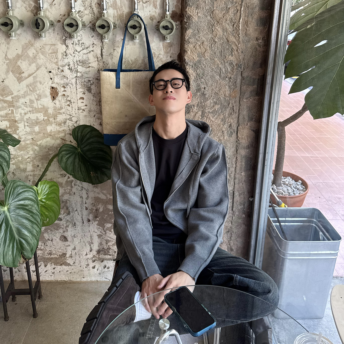 NickTian连帽针织衫毛衣外套