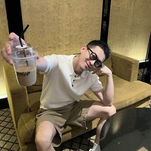 Nick Tian 老钱风高级感极简冰丝针织短袖男夏季新款凉感polo上衣