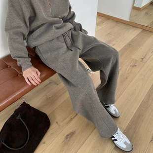 Tian 潮流长裤 简约松紧腰直筒卫裤 休闲宽松运动裤 男秋冬新款 Nick