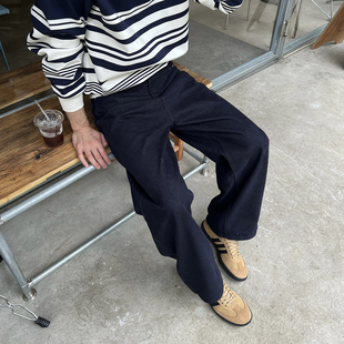 Tian 宽松简约显瘦裤 秋冬极简风小直筒牛仔裤 男韩版 子 长裤 Nick