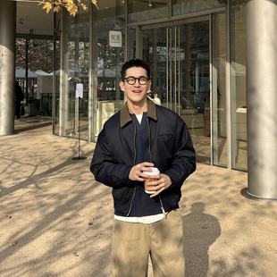 新款 Nick 白鸭绒羽绒服男冬季 拼色短款 保暖翻领拉链夹克外套 Tian