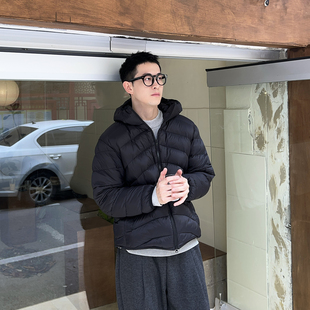休闲百搭轻薄保暖夹克外套 秋冬白鸭绒连帽羽绒服男新款 Nick Tian